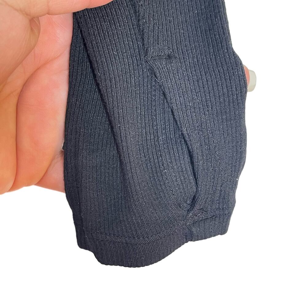 Athleta Cardigan Women's XS Black Open Front Long Sleeve Ribbed Cardigan Sweater - Picture 7 of 9